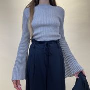 Maglia in lurex con manica a campana Souvenir