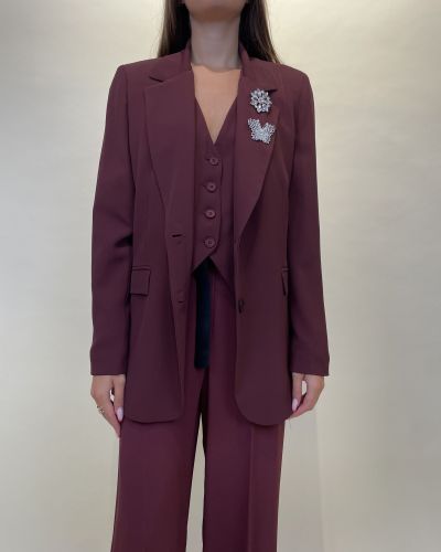 Blazer sfiancato a due bottoni con spille gioiello Tensione in