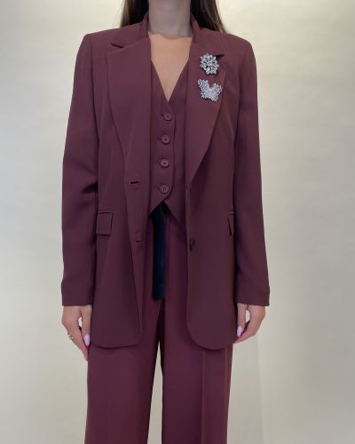 Blazer sfiancato a due bottoni con spille gioiello Tensione in