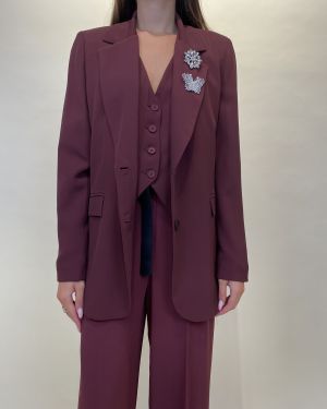 Blazer sfiancato a due bottoni con spille gioiello Tensione in