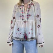 Camicia con ricami e perline Souvenir