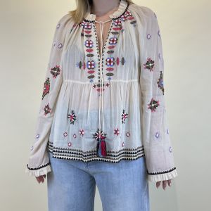 Camicia con ricami e perline Souvenir