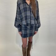 Camicia modello bomber in panno check ViCOLO