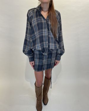 Camicia modello bomber in panno check ViCOLO