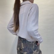 Maglia modello polo in lana Kontatto