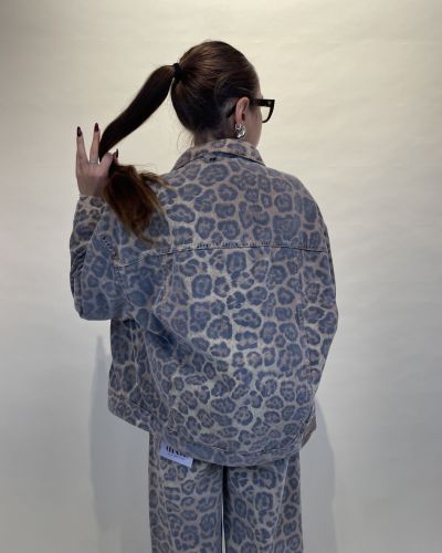 Giacca trapuntata in denim maculato Dixie