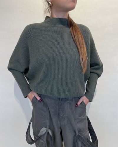 Maglia in viscosa khaki Kontatto