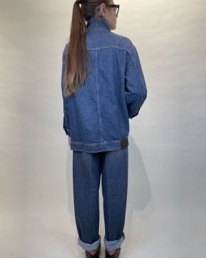 Giacca in denim taglio obliquo ViCOLO