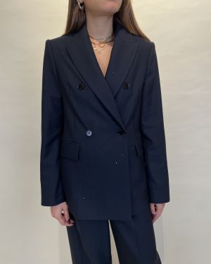 Blazer doppiopetto nero con filo paillettes Souvenir