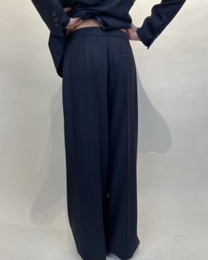 Pantalone palazzo nero filo paillettes Souvenir