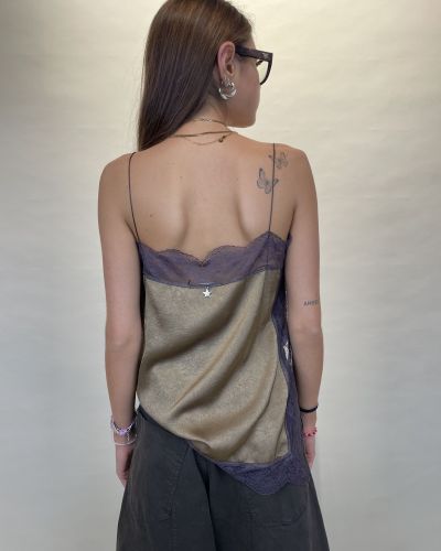 Top con pizzo olio Souvenir