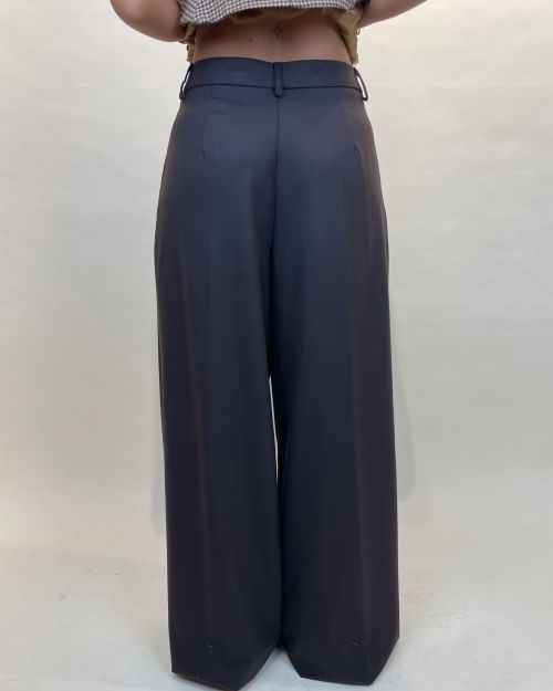 Pantalone palazzo con pinces moro Souvenir
