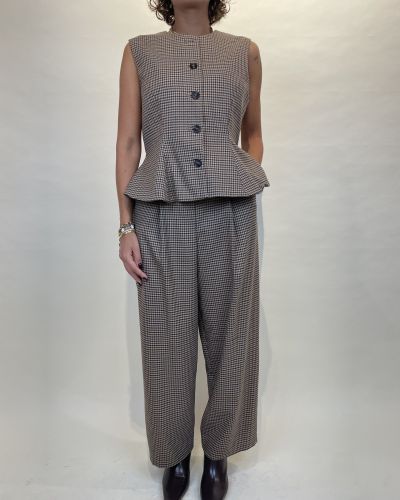 Gilet pied de poule con balza Tensione in