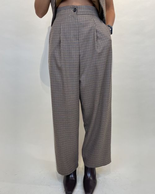 Pantalone pied de poule con pinces Tensione in