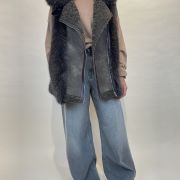 Gilet con ecopelliccia muschio Souvenir