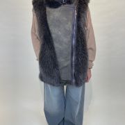 Gilet con ecopelliccia muschio Souvenir