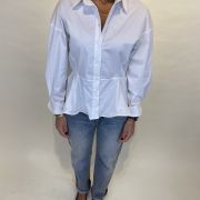 Camicia in cotone con volant sul fondo Dixie