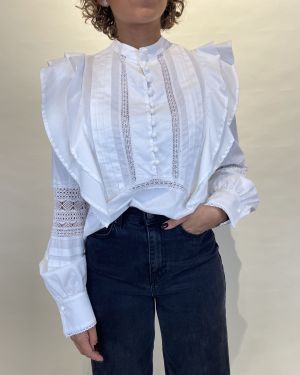 Camicia con pizzo e volant Souvenir