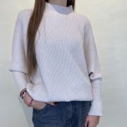 Maglia in viscosa beige mélange Kontatto