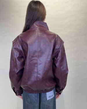 Giacca modello bomber ecopelle bordeaux ViCOLO