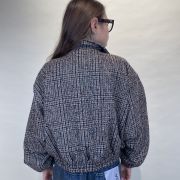 Bomber pied de poule con tasconi ecopelle Tensione in