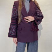 Giacca doppiopetto maniche crochet ViCOLO