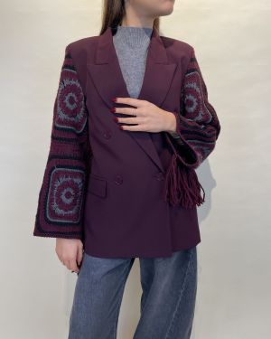 Giacca doppiopetto maniche crochet ViCOLO