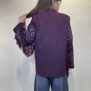 Giacca doppiopetto maniche crochet ViCOLO