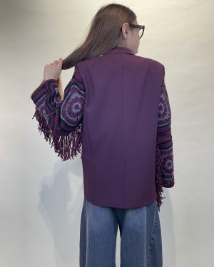 Giacca doppiopetto maniche crochet ViCOLO
