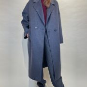 Cappotto ad ovetto antracite melange ViCOLO