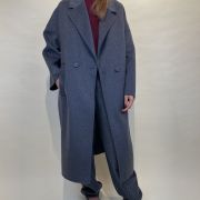 Cappotto ad ovetto antracite melange ViCOLO