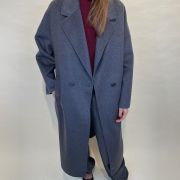 Cappotto ad ovetto antracite melange ViCOLO
