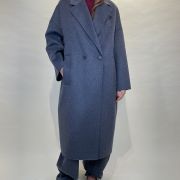 Cappotto ad ovetto antracite melange ViCOLO