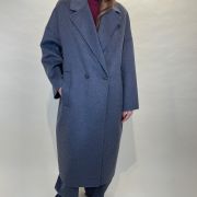 Cappotto ad ovetto antracite melange ViCOLO