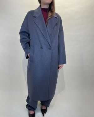 Cappotto ad ovetto antracite melange ViCOLO