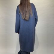 Cappotto ad ovetto antracite melange ViCOLO