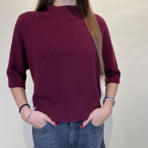 Lupetto manica corta marsala Kontatto