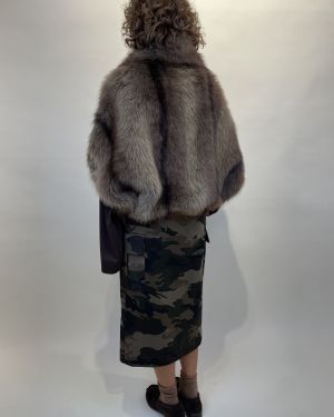 Ecopelliccia con zip manica tre quarti Dixie