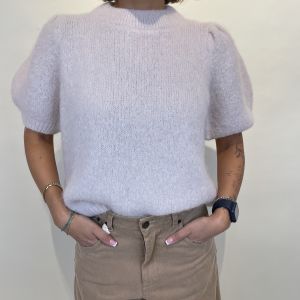 Maglione girocollo con maniche corte balloon Dixie