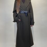 Cappotto doppiopetto con cintura militare Souvenir