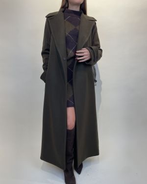 Cappotto doppiopetto con cintura militare Souvenir