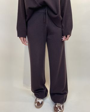 Pantalone in pura lana cioccolato Souvenir