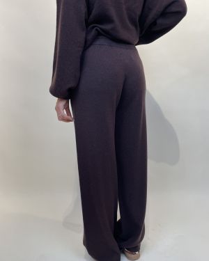 Pantalone in pura lana cioccolato Souvenir