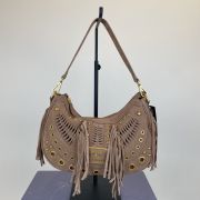 Borsa a spalla in camoscio cuoio La Carrie