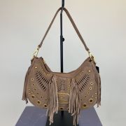 Borsa a spalla in camoscio cuoio La Carrie
