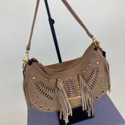 Borsa a spalla in camoscio cuoio La Carrie