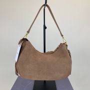 Borsa a spalla in camoscio cuoio La Carrie