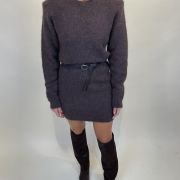 Abito con cintura in alpaca Kontatto