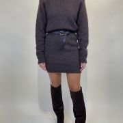 Abito con cintura in alpaca Kontatto