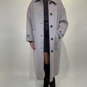 Cappotto oversize colletto tortora VICOLO